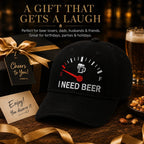 🧢 "I Need Beer" Embroidered Fuel Gauge Cap: Novelty Baseball Hat! 🍺✨