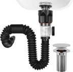 🚰 Bathroom Sink Drain Kit with Flexible Anti-Odor P-Trap