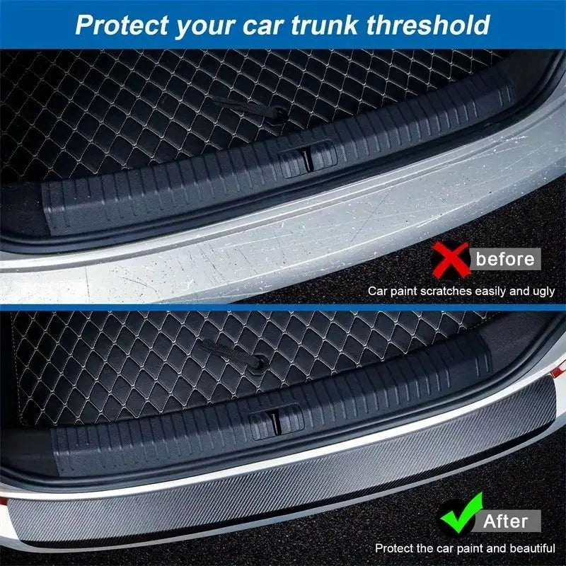 Protective film for car doors - scratch-resistant and impact-resistant 3D carbon fiber vinyl film, self-adhesive backing