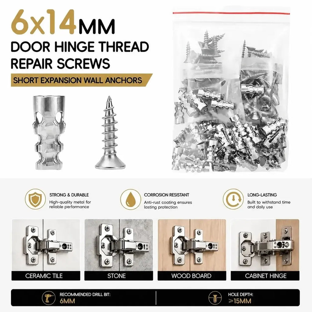 🛠️🔩Self Drilling Drywall Anchors with Screws Kit🪨 Easy Install Wall Fixing Accessories
