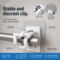 🔥Nail-Free Adjustable Curtain Rod Hooks
