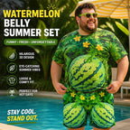🍉 Funny Watermelon Graphic Tee Matching T‑Shirts Set