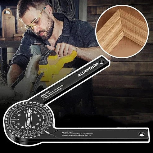 📐 Perfect Mitre Joints Every Time – 7" Aluminium Angle Finder for Mitre Saws.UK Stock