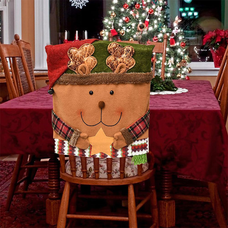 🎄 Festive Christmas Chair Cover Set – Cosy Holiday Dining Chair Decorations for a Magical Christmas ✨