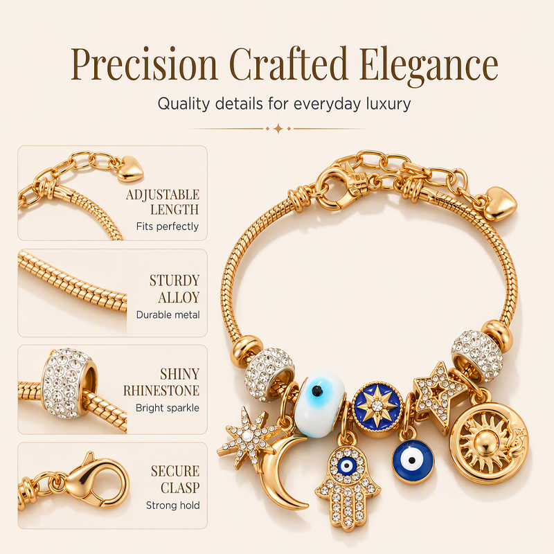 ⏳Limited-time 50% off⏰Celestial Sun Moon Charm Bracelet💫☄️