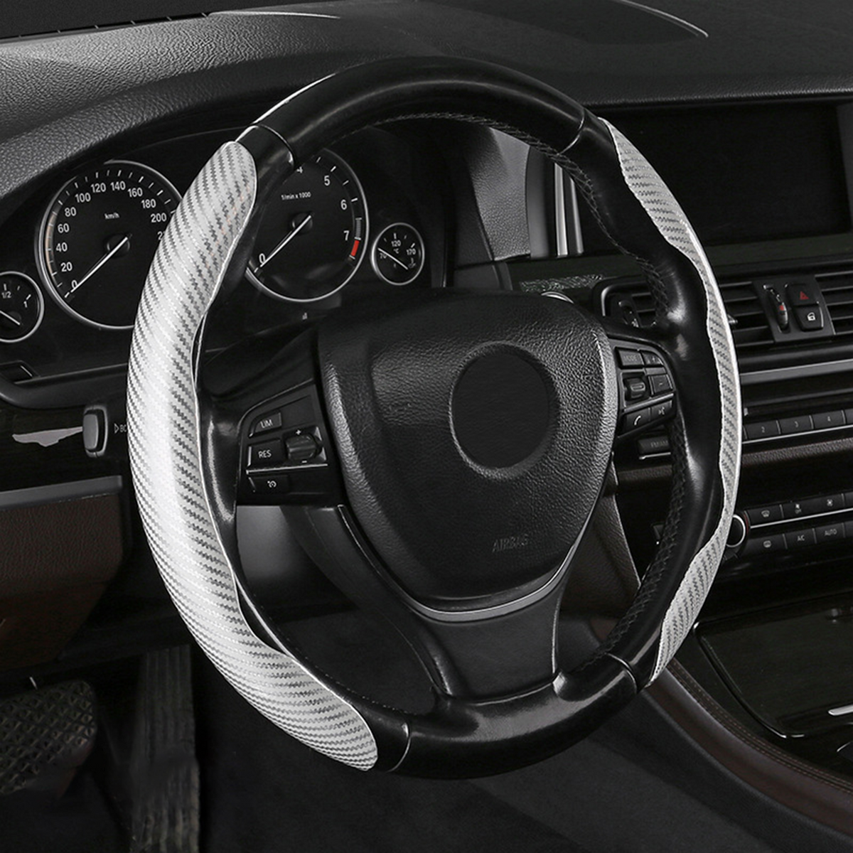 Non-Slip Half Cover Car Steering Wheel Protector | Easy Clip On Installation