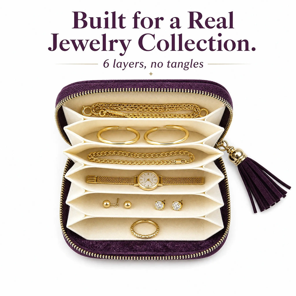 ✨Travel Jewelry Organizer – Elegant Storage for Your Precious Pieces