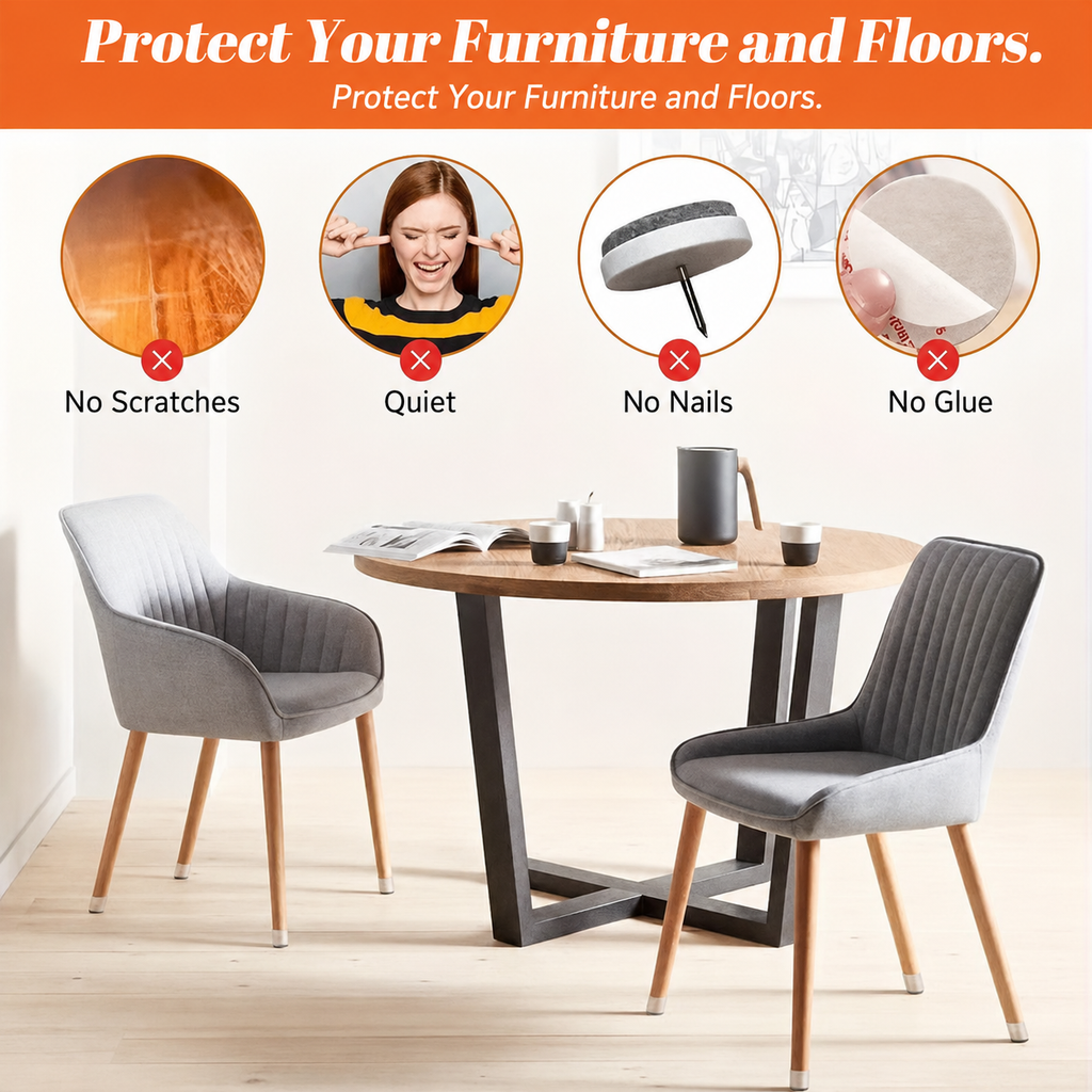 ✨ Universal Rubber Chair Leg Protectors
