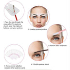 💕 Flawless Brows Made Easy – 12 Precision Brow Stencils for Beginners 👑