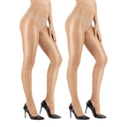 🔥 Transparent High-Waisted Shiny Sheer Tights for Women - Sheer & Comfortable 👑✨