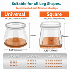 ✨ Universal Rubber Chair Leg Protectors