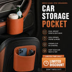 Organize Your Car Instantly! No-Slip Clip-On Leather Cup Holder