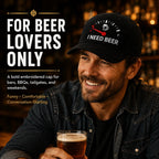 🧢 "I Need Beer" Embroidered Fuel Gauge Cap: Novelty Baseball Hat! 🍺✨