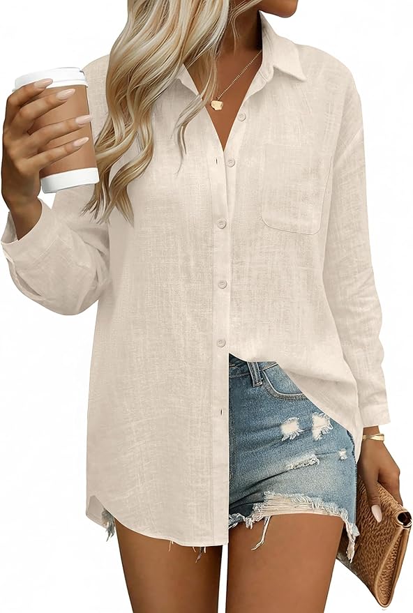 ☀️Relaxed Linen Cotton Shirt – Your Everyday Summer Essential