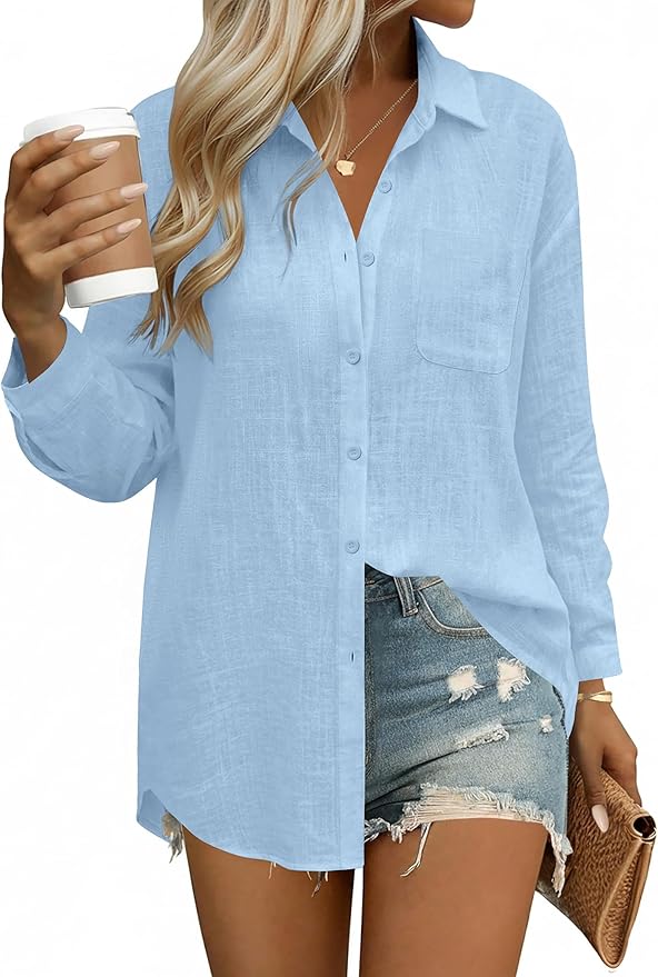 ☀️Relaxed Linen Cotton Shirt – Your Everyday Summer Essential