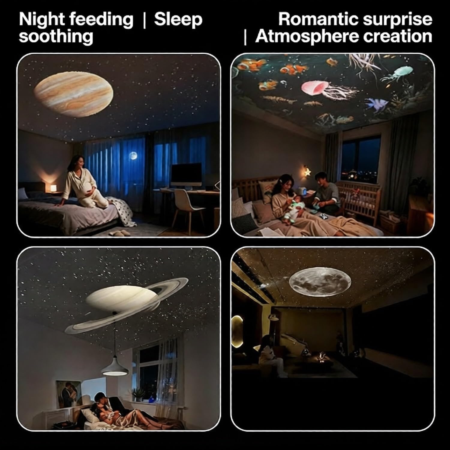 🌌 Galaxy Star Projector Lamp – Create a Magical Night Sky Atmosphere ✨