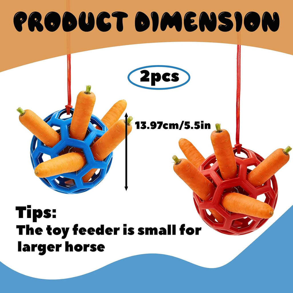 2 Pcs Horse Treat Ball Hay Feeder Ball