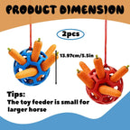 2 Pcs Horse Treat Ball Hay Feeder Ball