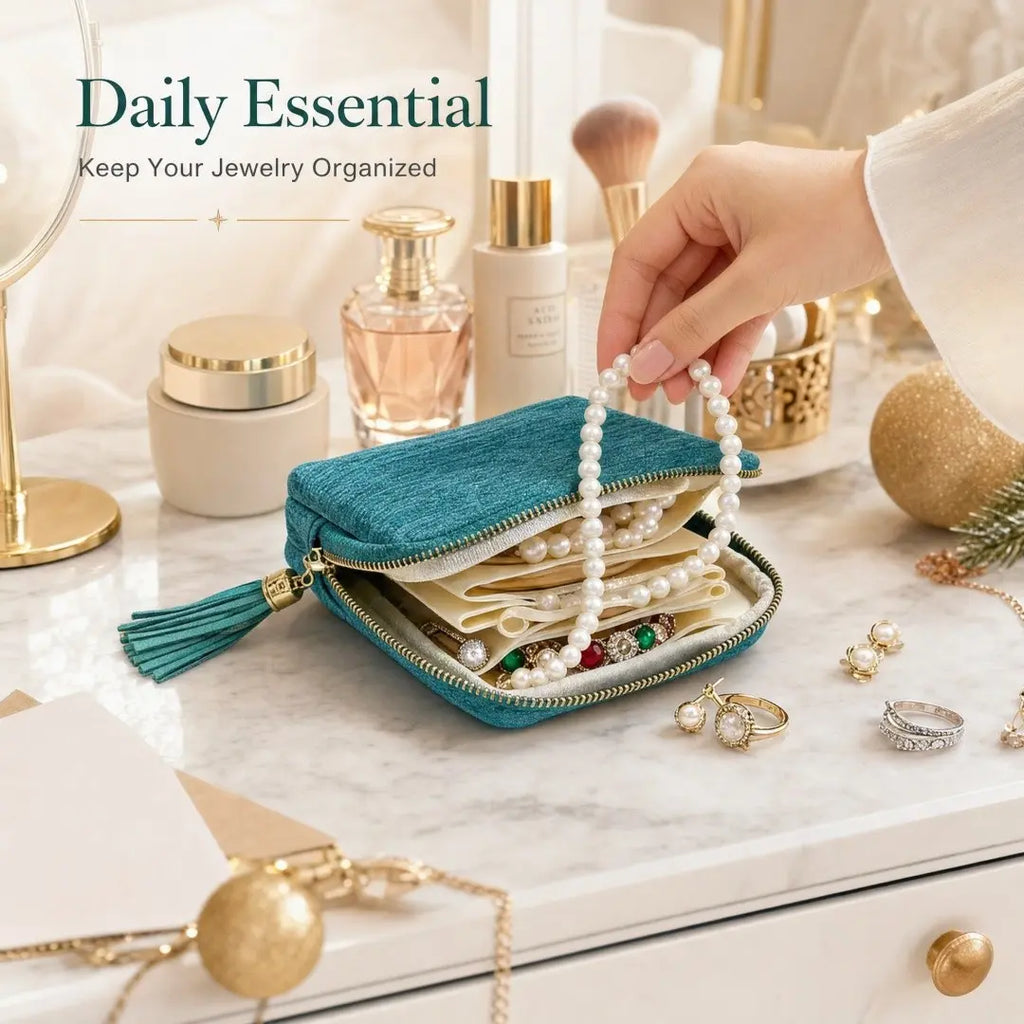 ✨Travel Jewelry Organizer – Elegant Storage for Your Precious Pieces