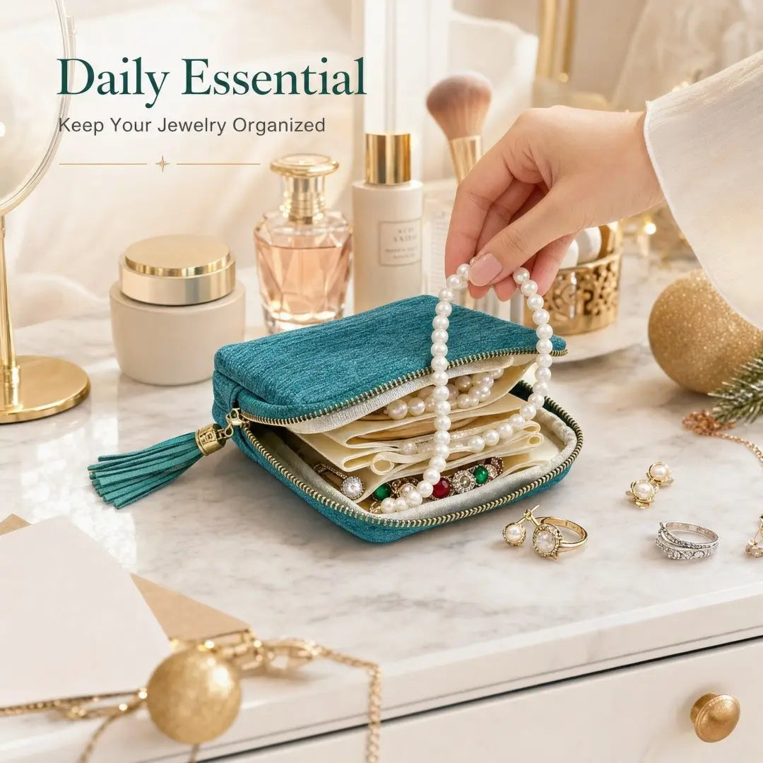 ✨Travel Jewelry Organizer – Elegant Storage for Your Precious Pieces