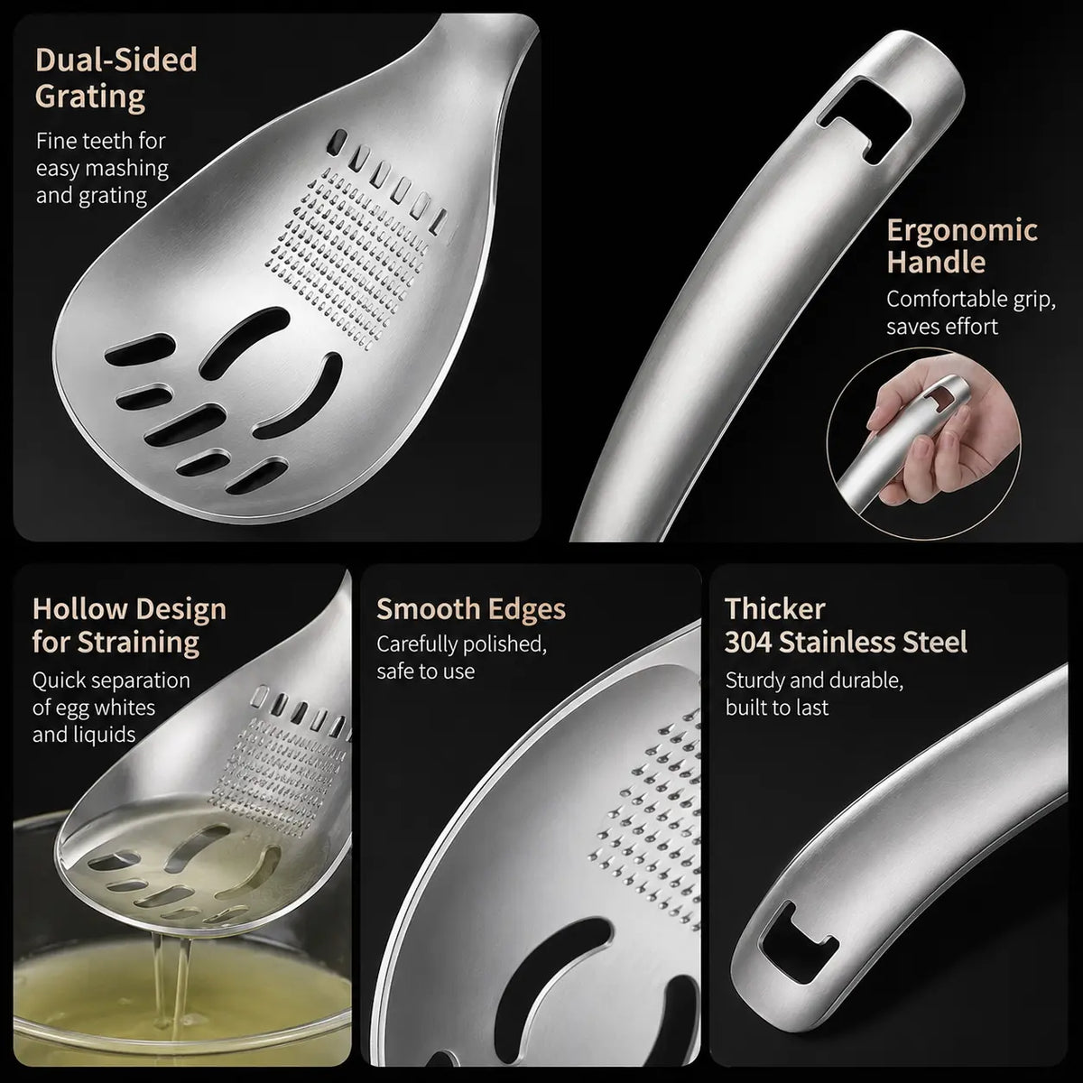 304 Stainless Steel Multifunctional Kitchen Spoon