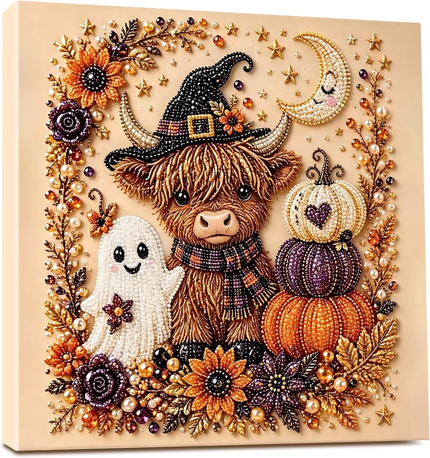 🎃 Halloween Ghost Pearl Art Kit – Create Your Own Spooky Fall Wall Decor