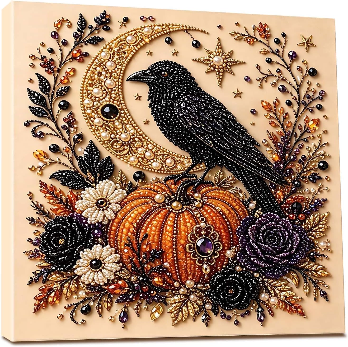 🎃 Halloween Ghost Pearl Art Kit – Create Your Own Spooky Fall Wall Decor
