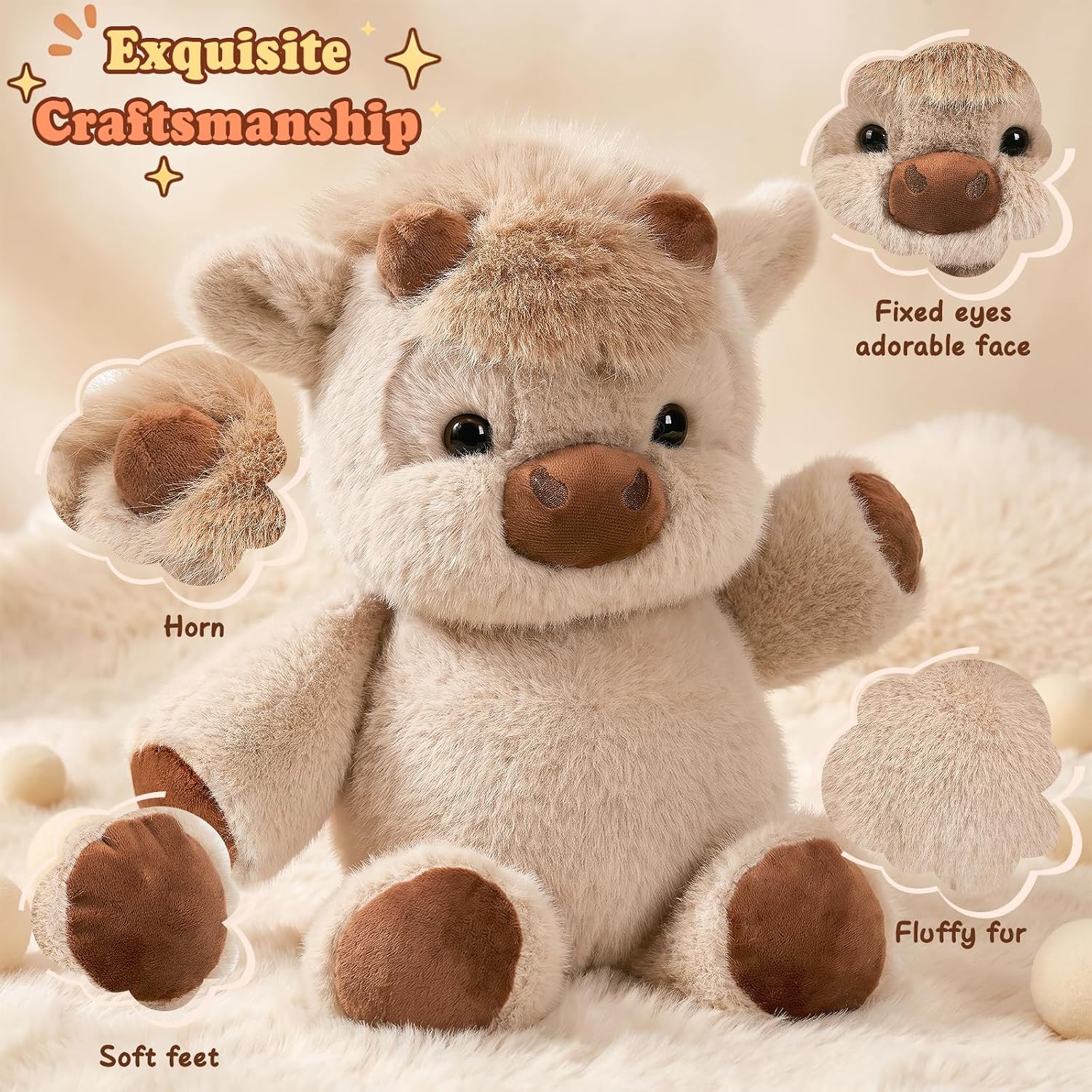 🐮 Running Highland Cow Plush – A Cute Interactive Companion That Comes to Life