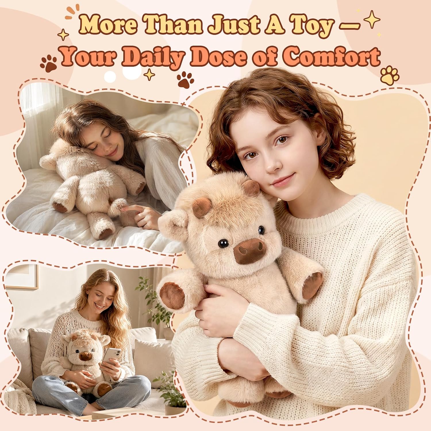 🐮 Running Highland Cow Plush – A Cute Interactive Companion That Comes to Life