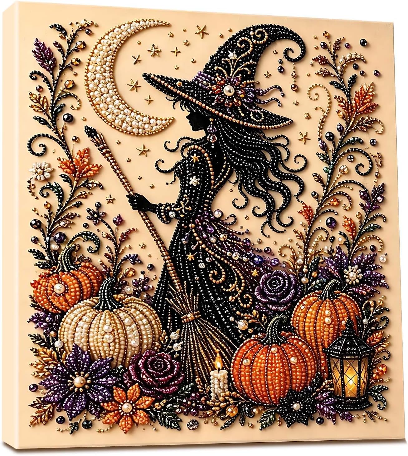 🎃 Halloween Ghost Pearl Art Kit – Create Your Own Spooky Fall Wall Decor