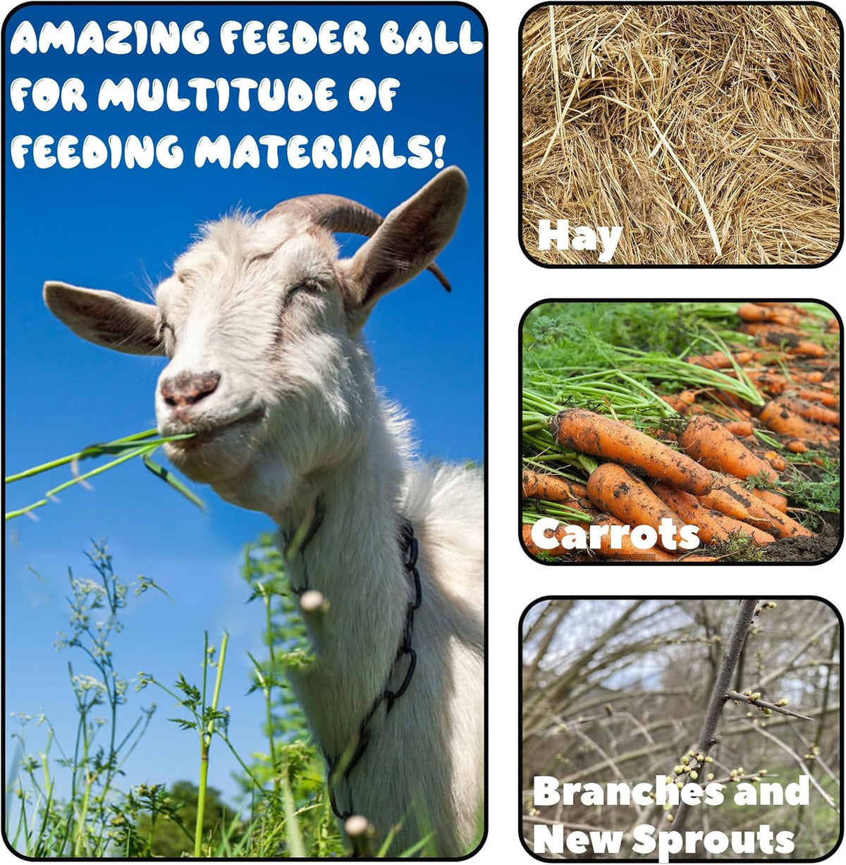 2 Pcs Horse Treat Ball Hay Feeder Ball