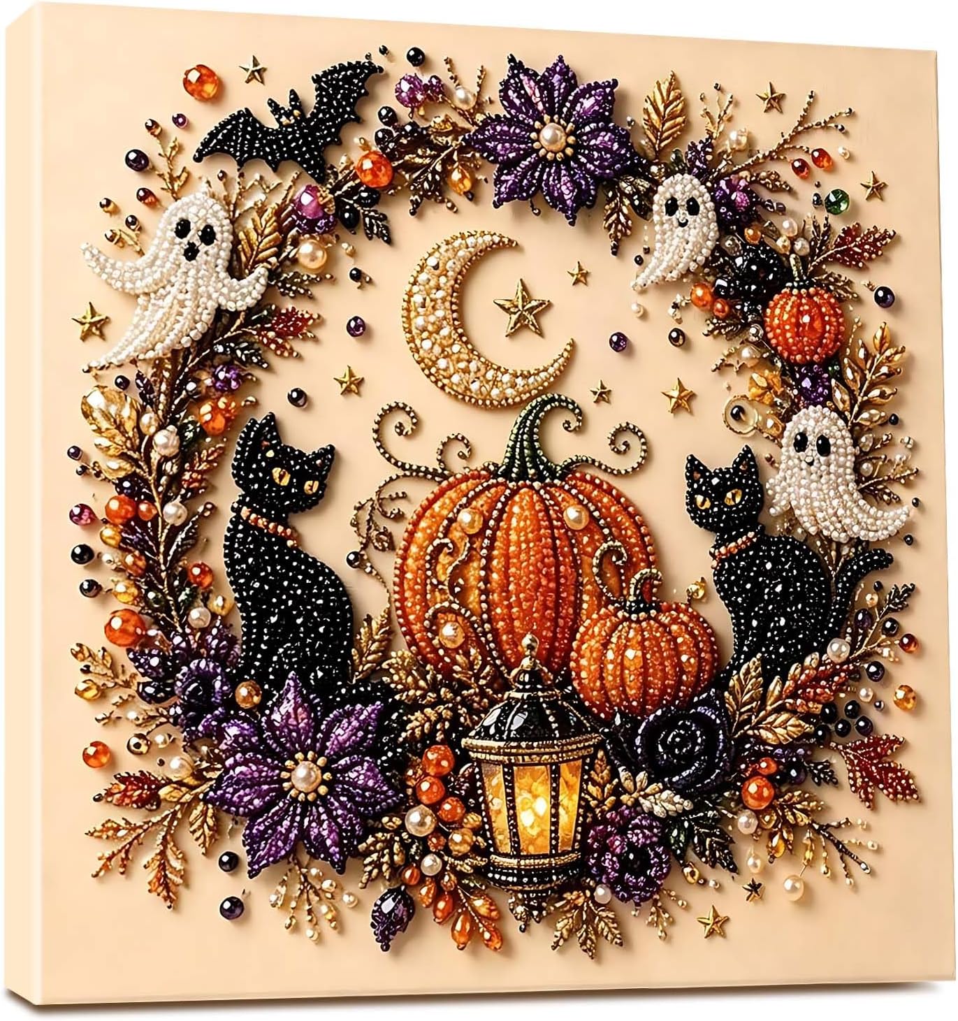 🎃 Halloween Ghost Pearl Art Kit – Create Your Own Spooky Fall Wall Decor