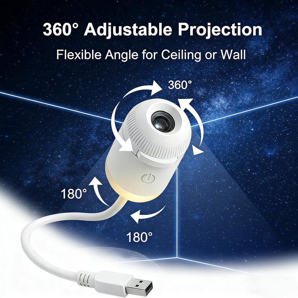 🌌 Galaxy Star Projector Lamp – Create a Magical Night Sky Atmosphere ✨