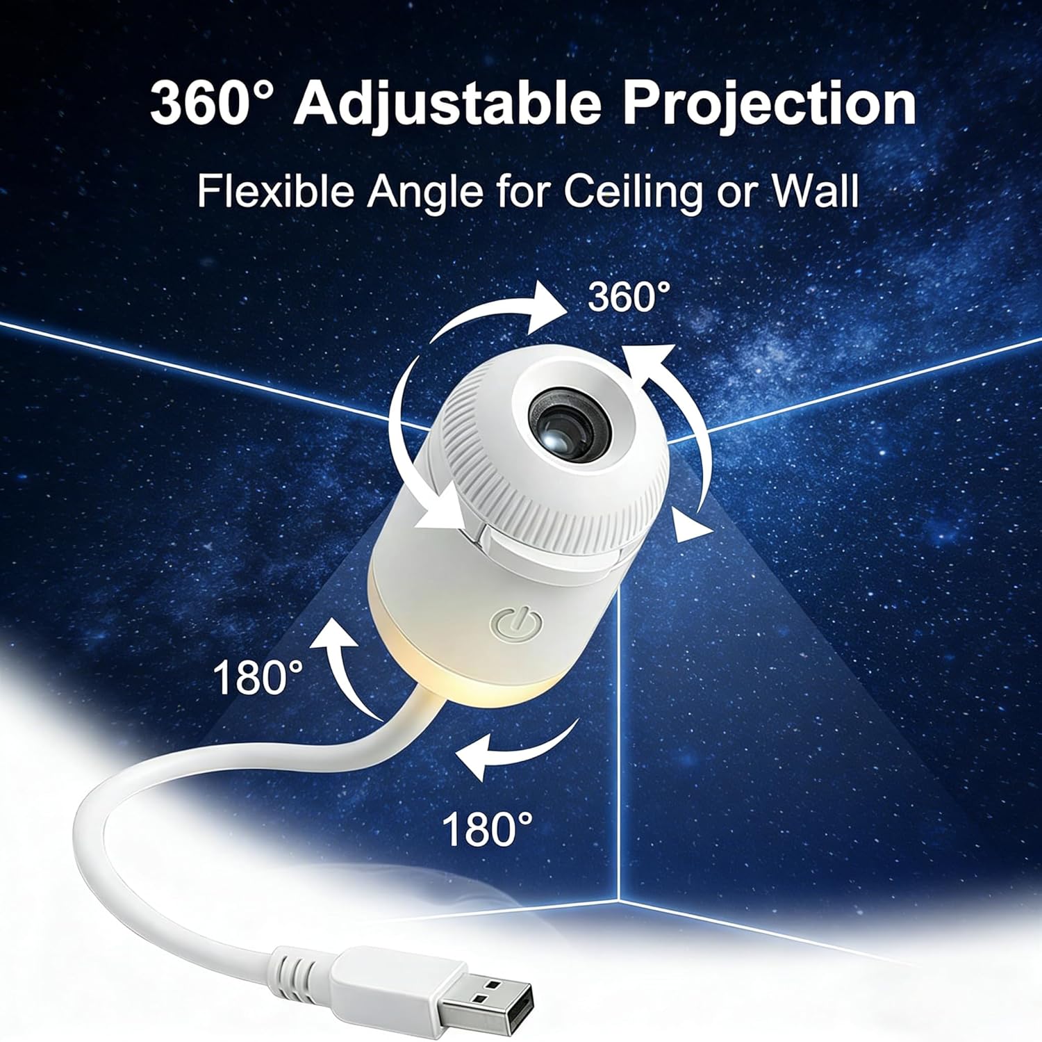 🌌 Galaxy Star Projector Lamp – Create a Magical Night Sky Atmosphere ✨