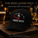 🧢 "I Need Beer" Embroidered Fuel Gauge Cap: Novelty Baseball Hat! 🍺✨
