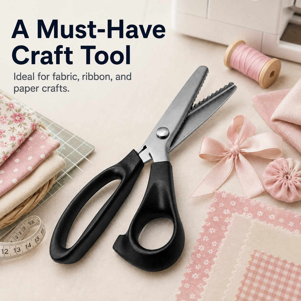 ✂️ Limited-Time 50% OFF – 5mm Zigzag Pinking Shears for Fabric & Crafts