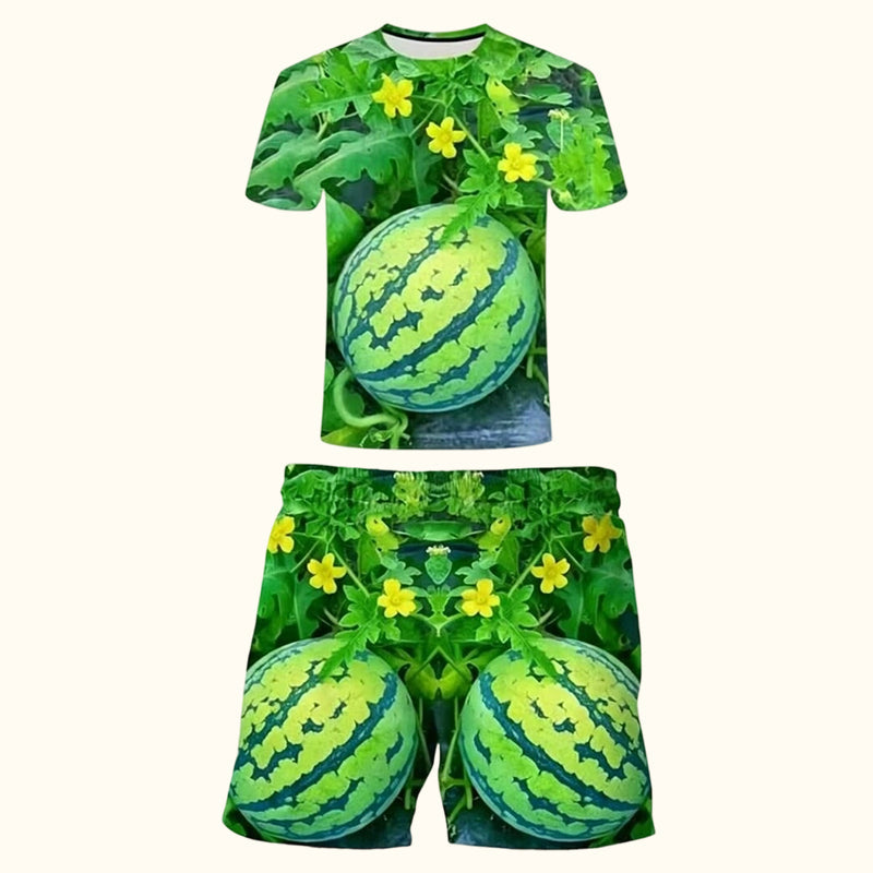 🍉 Funny Watermelon Graphic Tee Matching T‑Shirts Set