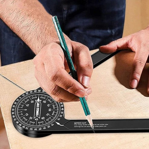 📐 Perfect Mitre Joints Every Time – 7" Aluminium Angle Finder for Mitre Saws.UK Stock