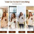 🐮 50% OFF!!🎁Cute Highland Cow Cozy Fleece-Lined Hooded Sweatshirt