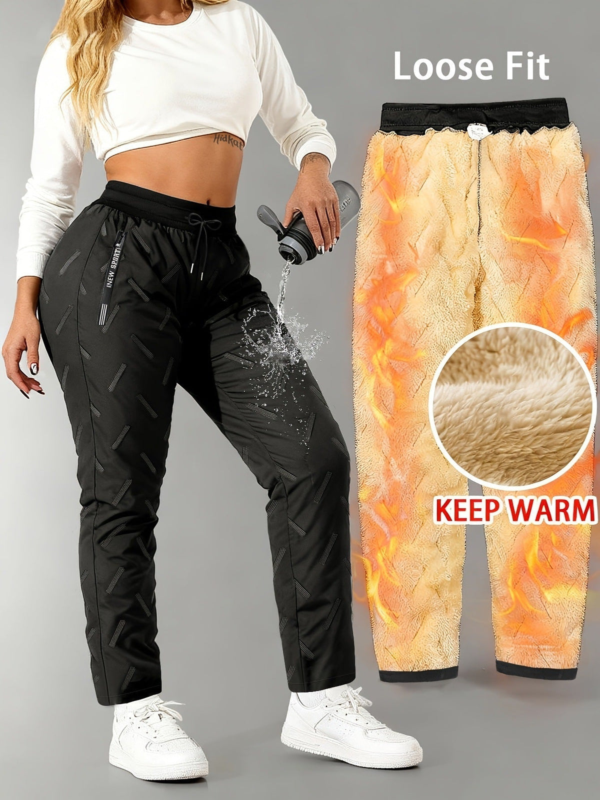 ⏳LAST DAY SALE 50% OFF!! ✨Unisex Super Cozy & Warm Fleece-Lined Waterproof Pants