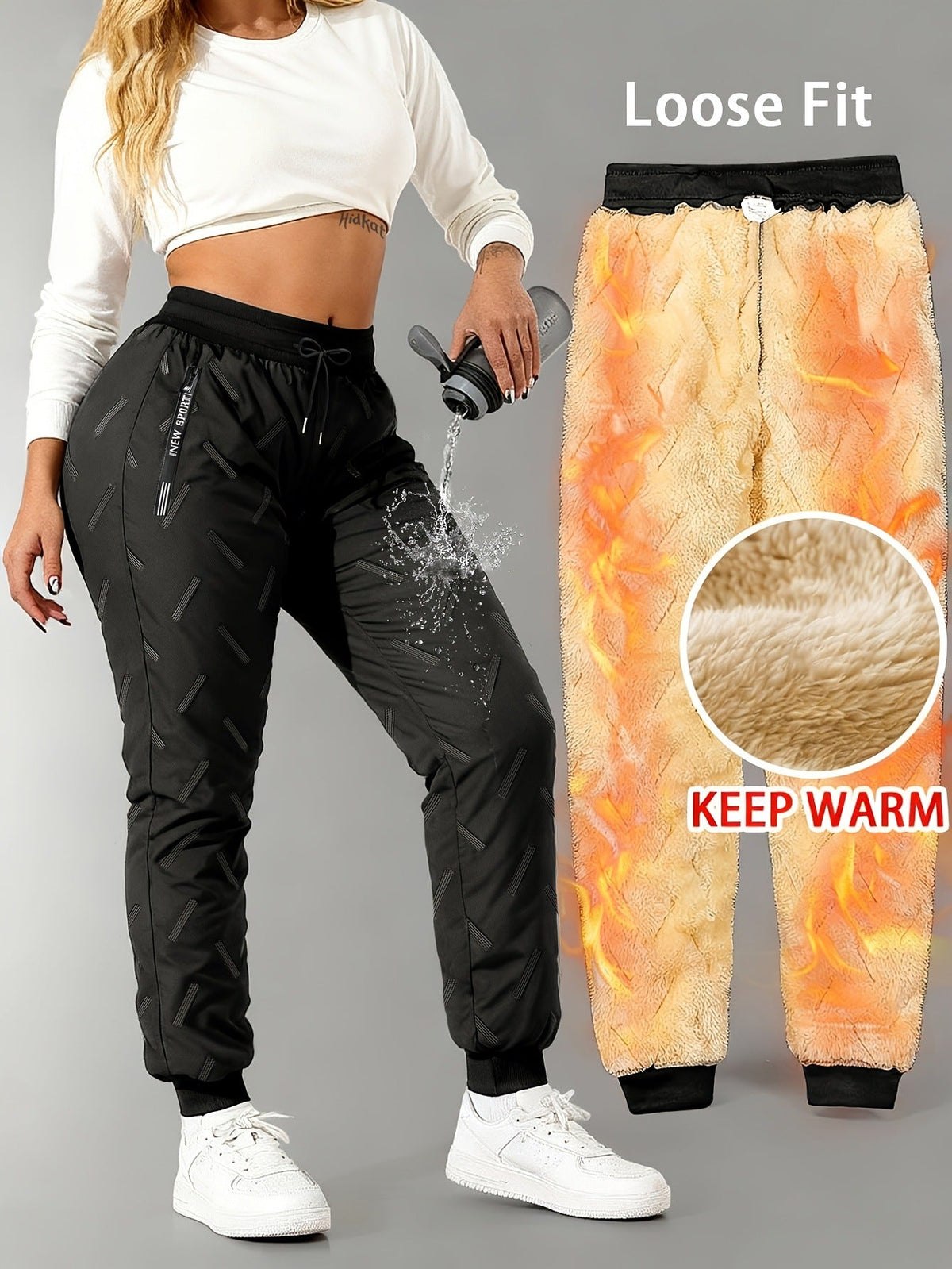 ⏳LAST DAY SALE 50% OFF!! ✨Unisex Super Cozy & Warm Fleece-Lined Waterproof Pants