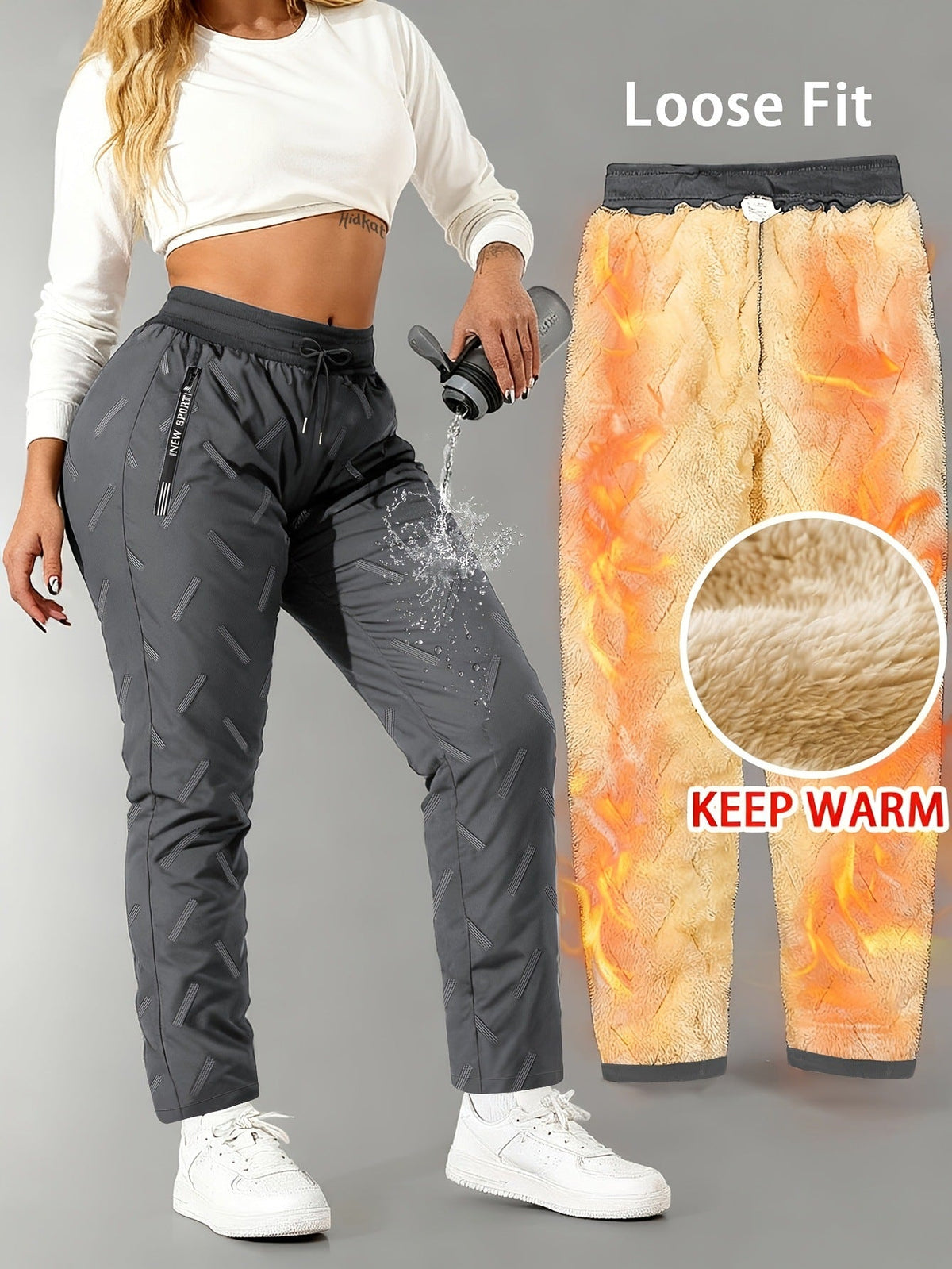 ⏳LAST DAY SALE 50% OFF!! ✨Unisex Super Cozy & Warm Fleece-Lined Waterproof Pants