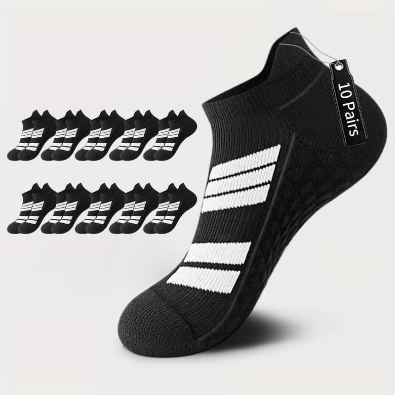 💯10-Pack Unisex Low-Cut No-Show Sports Socks