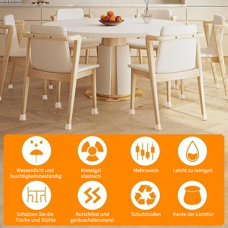 ✨ Universal Rubber Chair Leg Protectors - Suitable for all chair leg shapes