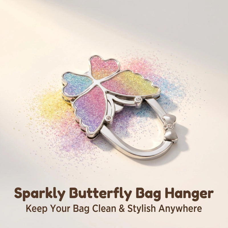Butterfly Foldable Handbag Hook – Stylish Portable Non-Slip Bag Hanger