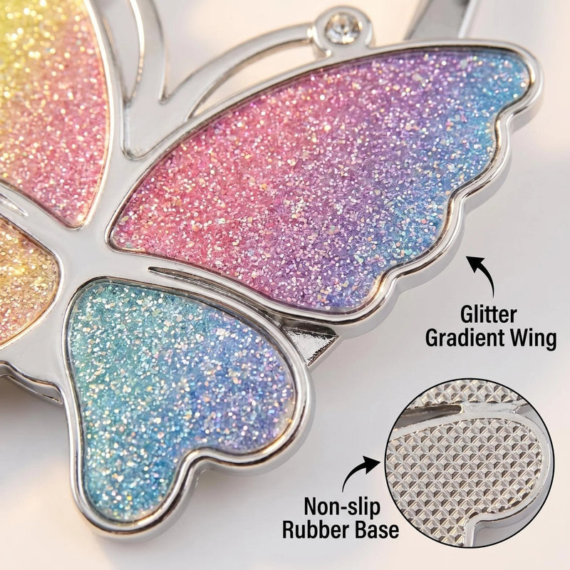 Butterfly Foldable Handbag Hook – Stylish Portable Non-Slip Bag Hanger