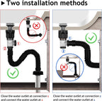🚰 Bathroom Sink Drain Kit with Flexible Anti-Odor P-Trap