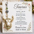 💫12 Zodiac Birthstone Charm Keepsake | Astrology Birthday Gift for Her