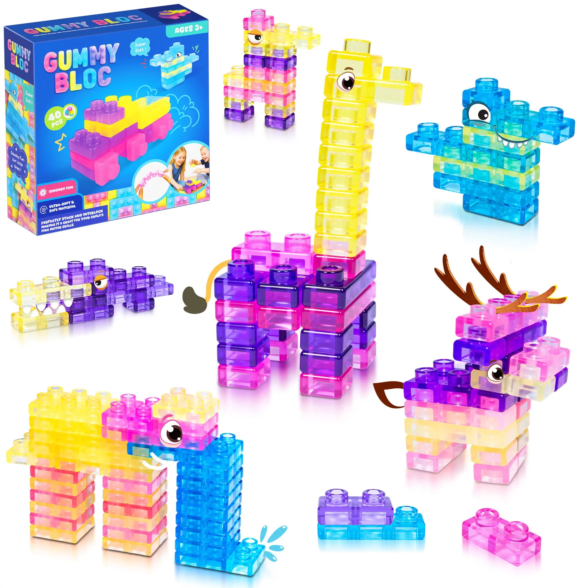 🌈 Jelly Blocks – Squishy Sensory Building Toys for Creative Little Minds