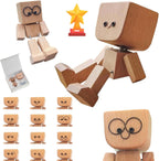 (🌲Early Christmas Sale- 49% OFF) Shaking Feet Wooden Doll - Sways with 12 Pcs Magnetic Expressions